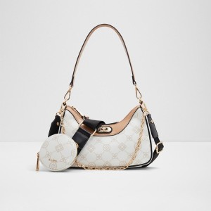 Bolsa De Hombro Aldo Adanaver Mujer Negras Blancas | 294GENKVJ