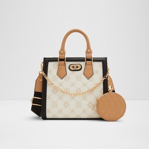 Bolso Satchel Aldo Namari Mujer Negras Blancas | 135OACVLH