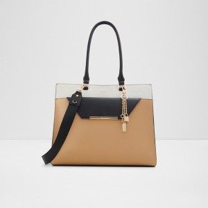 Bolso Satchel Aldo Norali Mujer Negras Blancas | 518FOTANV