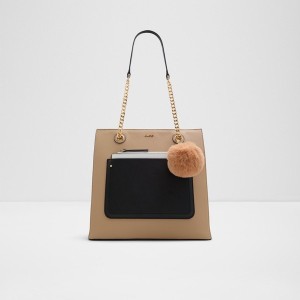 Bolso Tote Aldo Talamaerel Mujer Beige | 091AJNBTW