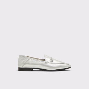 Mocasines Aldo Kesley Mujer Plateadas | 604PUZAWY