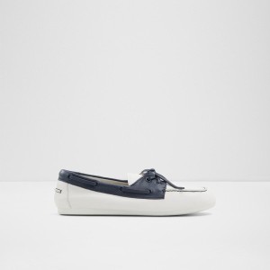 Mocasines Aldo Sail Mujer Blancas Azul Marino | 631VNCSRQ