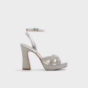 Sandalias Aldo Glimma Mujer Plateadas | 423JOEXSQ